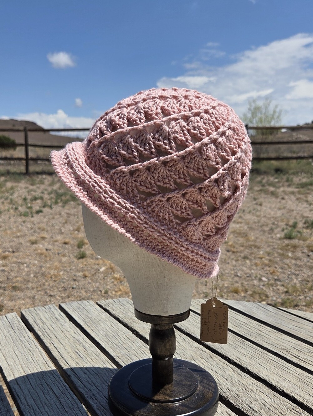 Artisan Handmade Crochet Lightweight Pima Cotton Blend Boho Cloche/ Bucket Hat